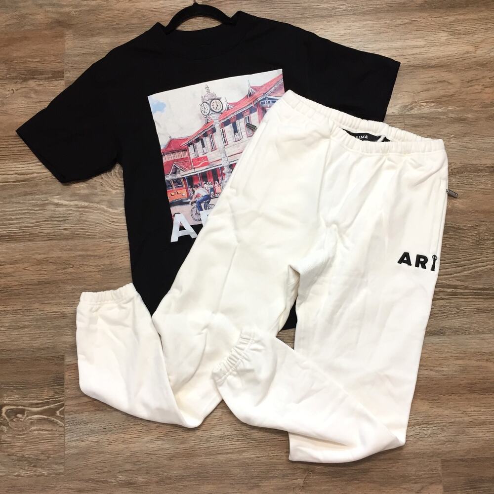 Arima Dial Legacy Logo Men's XS Heavy Cotton Sweatpants Luxury Streetwear